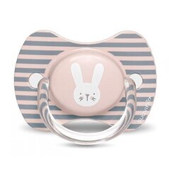 Силиконовая пустышка Suavinex Hygge Baby, 6-18 мес., Rabbit Pink цена и информация | Пустышки | kaup24.ee