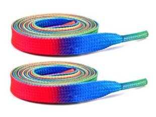 Разноцветные плоские шнурки 8 мм 100 см, цвет 1 цена и информация | Уход за одеждой и обувью | kaup24.ee