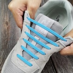 Силиконовые эластичные шнурки 12 шт., цвет белый цена и информация | Уход за одеждой и обувью | kaup24.ee