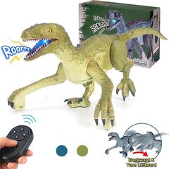 Dinosaurus Velociraptor koos juhtpaneeli, heli- ja valgusefektidega цена и информация | Игрушки для мальчиков | kaup24.ee