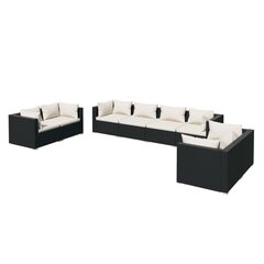 Садовый комплект мебели VidaXL, черный цена и информация | Комплекты уличной мебели | kaup24.ee