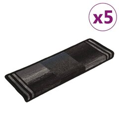 vidaXL iseliimuvad trepimatid 5 tk, 65 x 25 cm, must ja hall цена и информация | Ковры | kaup24.ee