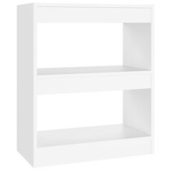 vidaXL raamaturiiul/ruumijagaja, valge, 60x30x72 cm hind ja info | Riiulid | kaup24.ee