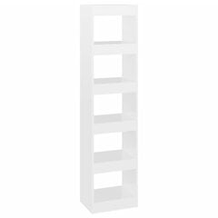 vidaXL raamaturiiul/ruumijagaja kõrgläikega valge 40x30x166 cm hind ja info | Riiulid | kaup24.ee