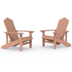 vidaXL Garden Adirondack toolid, 2 tk., pruun, HDPE цена и информация | Садовые стулья, кресла, пуфы | kaup24.ee