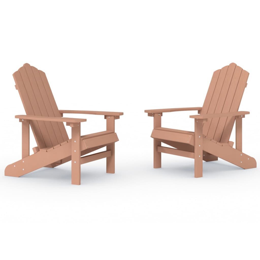 vidaXL Garden Adirondack toolid, 2 tk., pruun, HDPE цена и информация | Aiatoolid | kaup24.ee