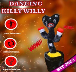 Мягкая поющая-танцующая игрушка Killy Willy (черная), 35 см цена и информация | Мягкие игрушки | kaup24.ee