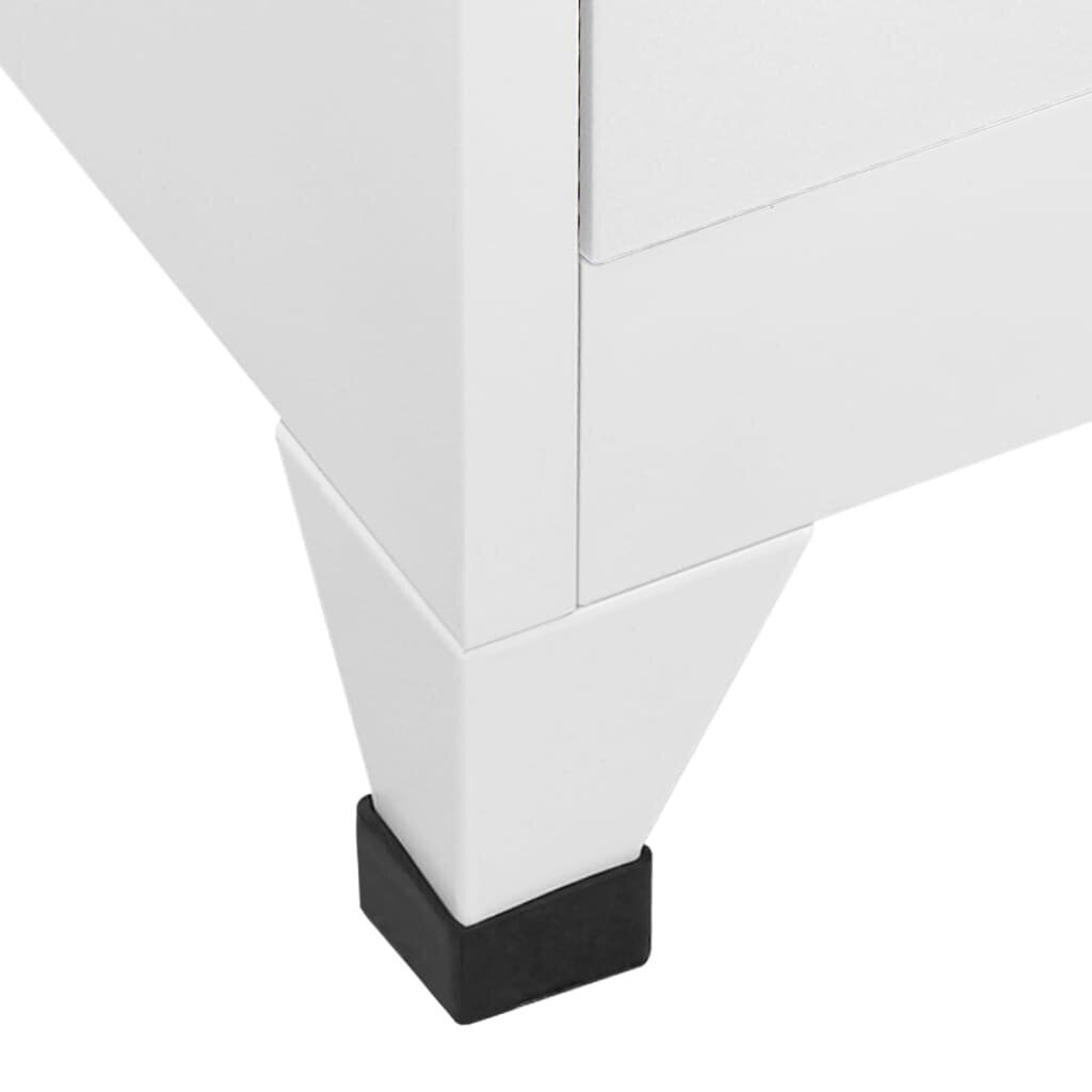 vidaXL lukustatav hoiukapp, valge, 90 x 45 x 180 cm, teras hind ja info | Elutoa väikesed kapid | kaup24.ee