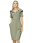 Stretch linasest kapuutsiga kleit LegaSK140, roheline цена и информация | Kleidid | kaup24.ee