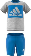 Cпортивный детский костюм Adidas I Bl T Set H65822/92, серый/синий цена и информация | Рубашки для мальчиков | kaup24.ee