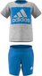 Adidas Spordikostüümid I Bl T Set Grey Blue H65822 H65822/92 цена и информация | Poiste särgid | kaup24.ee