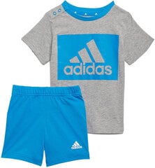 Cпортивный детский костюм Adidas I Bl T Set H65822/92, серый/синий цена и информация | Рубашки для мальчиков | kaup24.ee