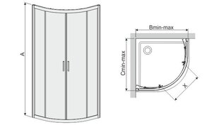 Душевая кабина Sanplast TX KN / TX4b 80s, белый профиль, украшенный стекло серый цена и информация | Душевые кабины | kaup24.ee