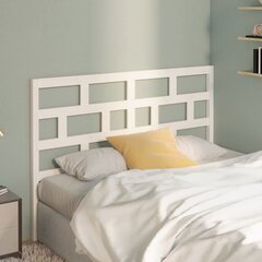 Изголовье кровати, 126x4x100 см, белое  цена и информация | Кровати | kaup24.ee
