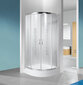 Sektorikujuline dušikabiin Sanplast TX KN/TX4b 90s, valge profiil, kaunistatud klaas grey hind ja info | Dušikabiinid | kaup24.ee
