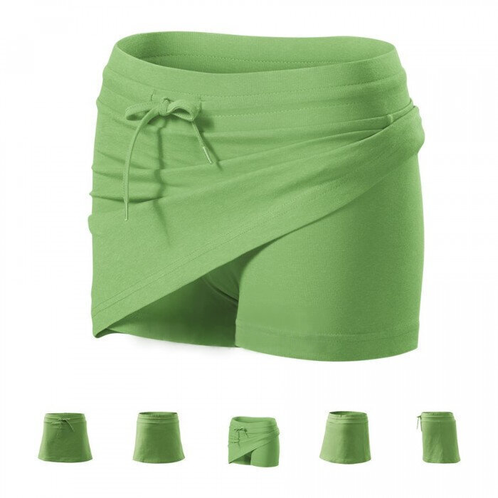 Naiste seelik-lühikesed püksid Malfini Two In One Grass Green ADL 6043913, roheline цена и информация | Seelikud | kaup24.ee