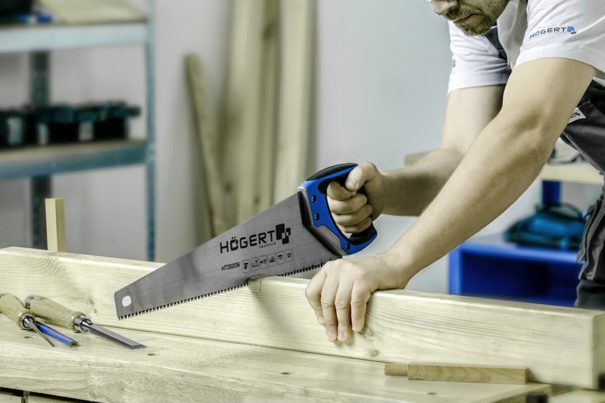 Käsisaag puidule Hogert HT3S206, 500mm. hind ja info | Käsitööriistad | kaup24.ee