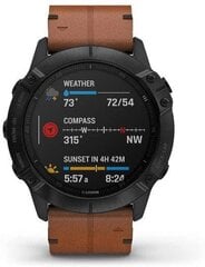 Gps-spordikell Garmin fēnix® 6X Pro, Sapphire Black/Brown: 010-02157-14 цена и информация | Смарт-часы (smartwatch) | kaup24.ee