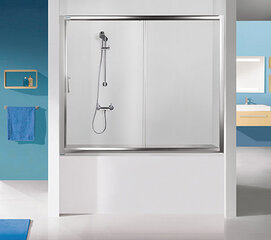 Стенка для ванны Sanplast TX D2-W/TX5b 120s, профиль белый, прозрачное стекло W0 цена и информация | Принадлежности для ванн | kaup24.ee