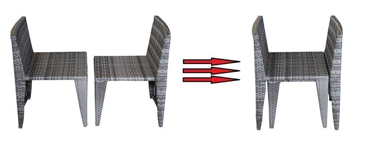 Terrassimööbli komplekt, kaks tooli, laud hind ja info | Aiamööbli komplektid | kaup24.ee