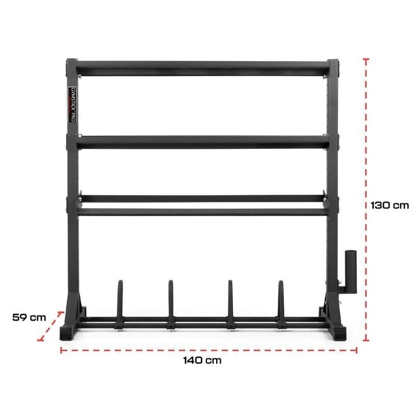 Raskuste alus Gymstick Multi Storage Rack, must hind ja info | Hantlid, kangid, raskused | kaup24.ee