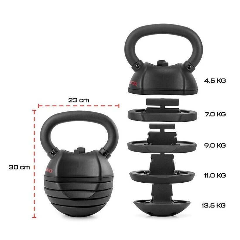 Sangpomm Gymstick Quick-Lock Kettlebell, 4,5-13,5 kg hind ja info | Hantlid, kangid, raskused | kaup24.ee