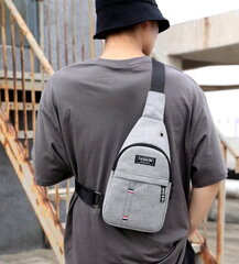 Маленький спортивный рюкзак мужской L131, серый цена и информация | Мужские сумки | kaup24.ee