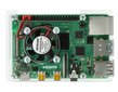 Raspberry Pi 4B/3B+/3B/2B korpus, avatav, ventilaatoriga - läbipaistev цена и информация | Robootika, konstruktorid ja tarvikud | kaup24.ee