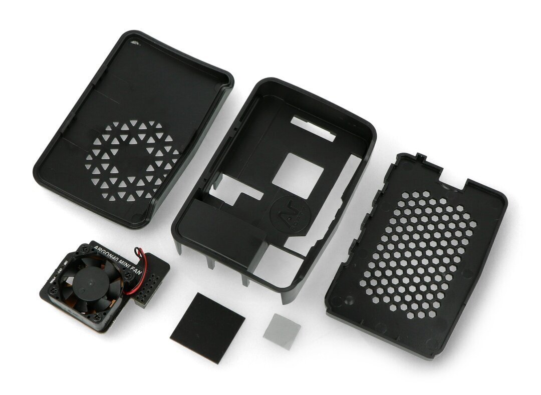 Korpus Raspberry Pi 4B - Argon Poly + miniventilaatoriga - must цена и информация | Robootika, konstruktorid ja tarvikud | kaup24.ee