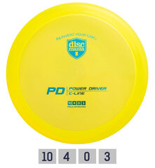 Дискгольф DISCMANIA Водитель на дистанции C-LINE PD Yellow 10/4/0/3 цена и информация | Discgolf | kaup24.ee