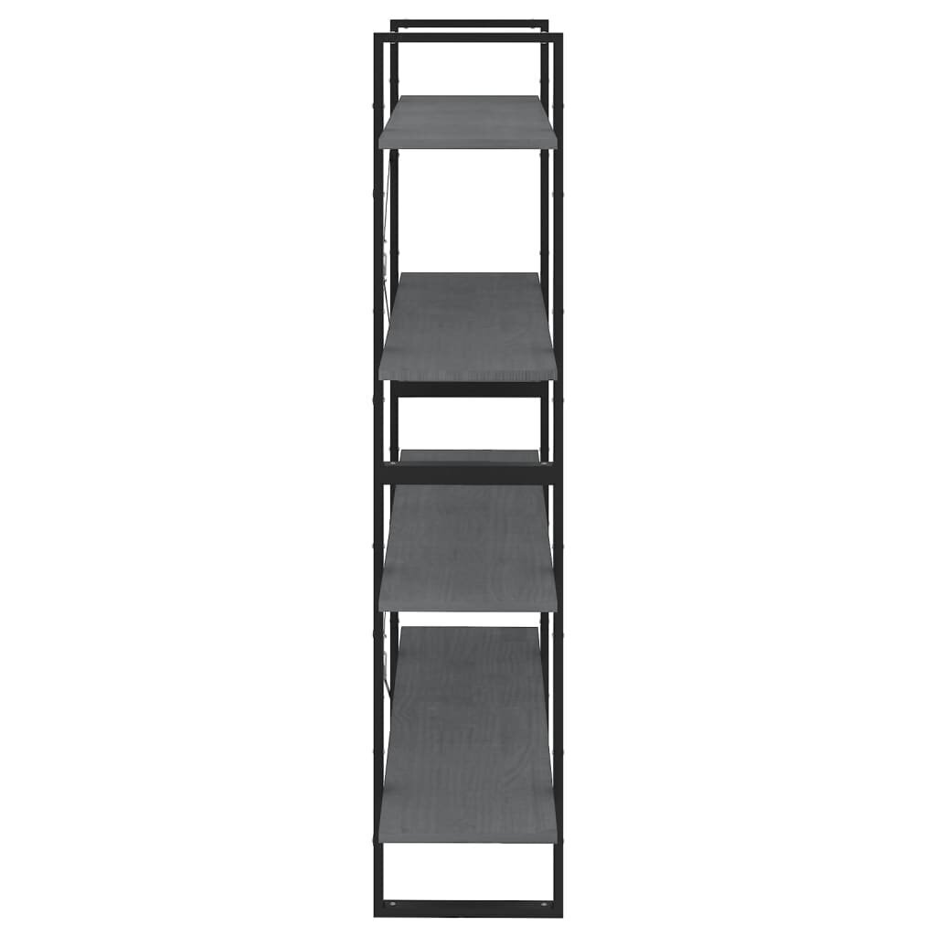 vidaXL 4-korruseline raamaturiiul, 100 x 30 x 140 cm, hall, männipuit hind ja info | Riiulid | kaup24.ee