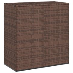 vidaXL aia hoiukast, PE-rotang, 100 x 49 x 103,5 cm, pruun цена и информация | Уличные контейнеры, контейнеры для компоста | kaup24.ee