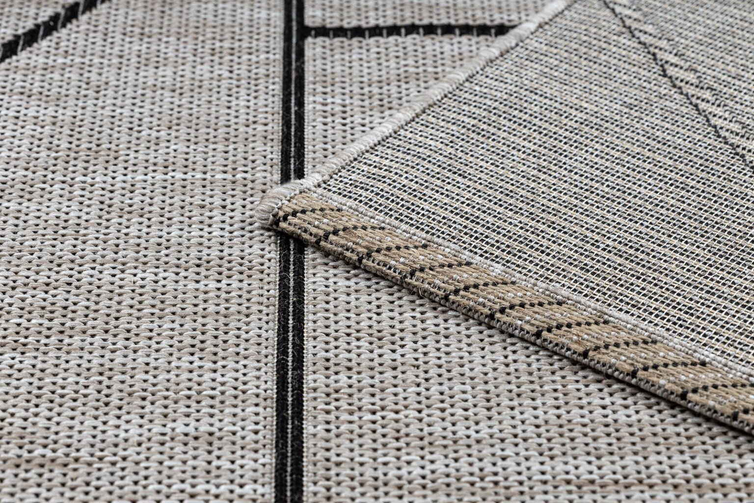 Sisal vaip SISAL FLOORLUX 20605 hõbe / must / beež Kolmnurgad, Geomeetriline hind ja info | Vaibad | kaup24.ee