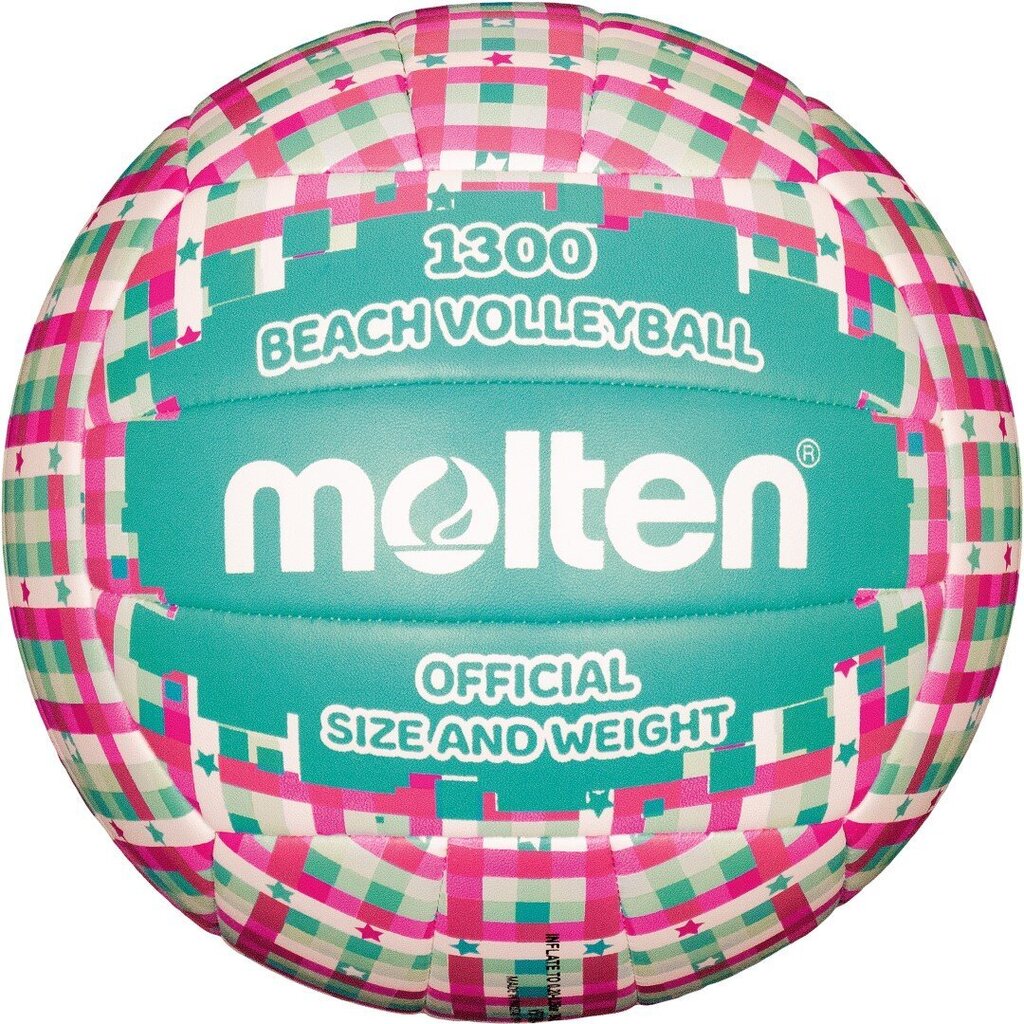 Rannavõrkpalli pall Molten V5B1300-CG, sinine / roosa hind ja info | Võrkpalli pallid | kaup24.ee
