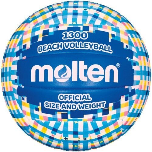 Rannavõrkpalli pall Molten V5B1300-CB, sinine / kollane hind ja info | Võrkpalli pallid | kaup24.ee