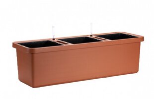 Тройной ящик для растений 54 л, автополив 117 см, терракотовый Berberis Trio цена и информация | Ящики для цветов | kaup24.ee