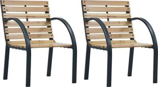 Садовые стулья, коричневые, 2 шт. цена и информация | Уличные cтулья | kaup24.ee