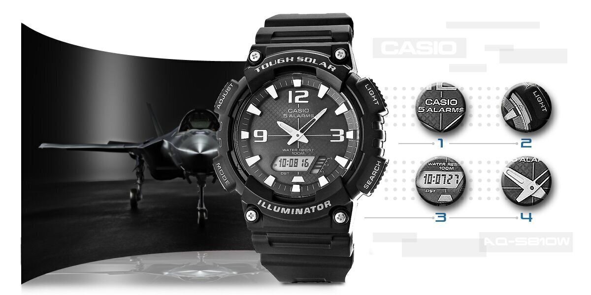 Meeste käekell Casio AQ-S810W-1AVDF VVA2802 hind ja info | Meeste käekellad | kaup24.ee