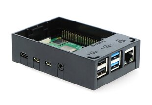 Чехол для Raspberry Pi 4B - Multicomp Pro - черный цена и информация | Электроника с открытым кодом | kaup24.ee