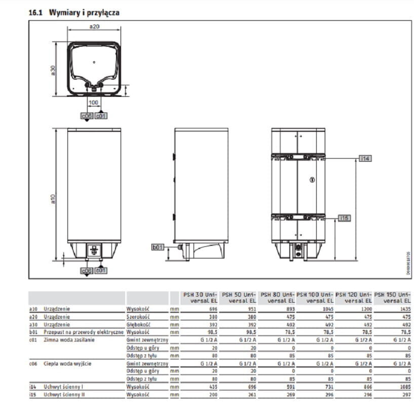 Boiler PSH Universal EL Stiebel Eltron 100 l hind ja info | Boilerid | kaup24.ee