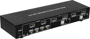 Переключатель Techly DisplayPort/USB 2x1 Dual Head Video 4K * 30Hz KVM цена и информация | Коммутаторы (Switch) | kaup24.ee