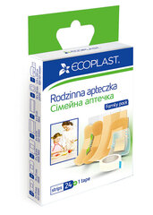 Набор пластырей медицинских Ecoplast «Семейная аптечка », N25 цена и информация | Аптечки | kaup24.ee