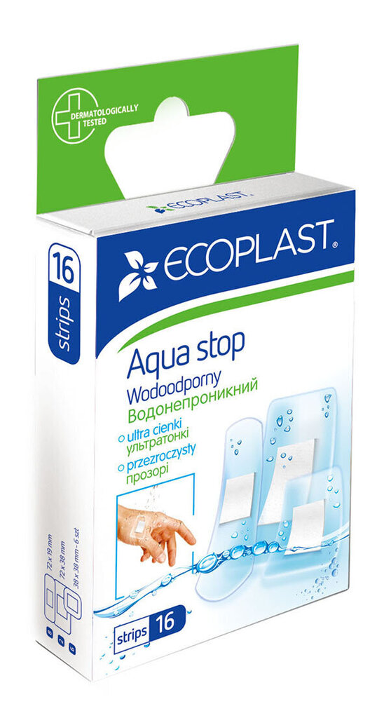 Plaastrid ECOPLAST N16 komplekt, veekindlad цена и информация | Esmaabi | kaup24.ee