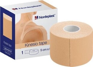 Kinesioloogiline teip Nordeplast 5cmx5m, beež, N1 цена и информация | Ортезы и бандажи | kaup24.ee