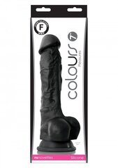 Dildo Colours Pleasures, 20.3 cm, must hind ja info | Dildod | kaup24.ee