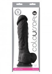 Dildo ColourSoft, 19 cm, must hind ja info | Dildod | kaup24.ee