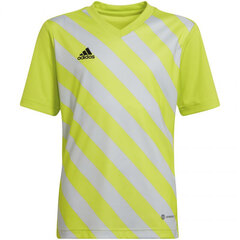 Laste T-särk Adidas Entrada 22 Graphic Jersey HF0133, kollane/hall hind ja info | Jalgpalli varustus ja riided | kaup24.ee
