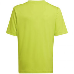 Laste T-särk Adidas Entrada 22 Graphic Jersey HF0133, kollane/hall hind ja info | Jalgpalli varustus ja riided | kaup24.ee