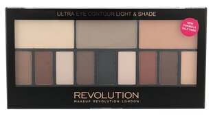 Lauvärvipalett Makeup Revolution London Eye Contour Ultra Light & Shade 14 g hind ja info | Ripsmetušid, lauvärvid, silmapliiatsid, seerumid | kaup24.ee