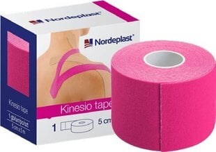 Kinesioloogiline teip Nordeplast 5cmx5m, roosa, N1 цена и информация | Ортезы и бандажи | kaup24.ee